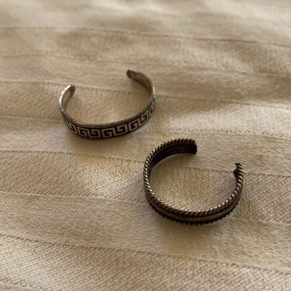 Bundle of 2 Sterling Silver Toe Rings - Picture 1 of 3